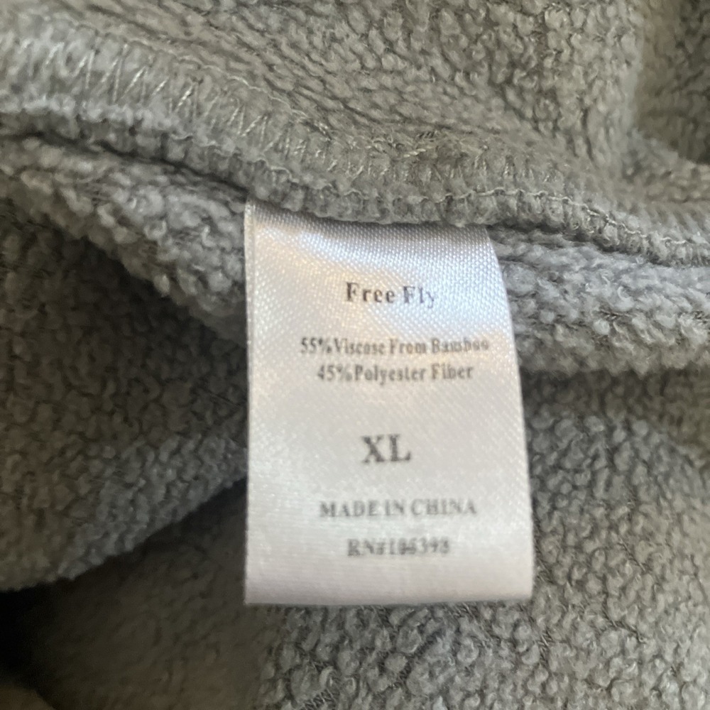 Free Fly Bamboo Polar Fleece Womens Hoodie Pullover Thumbholes Grey Size XL - Picture 6 of 7